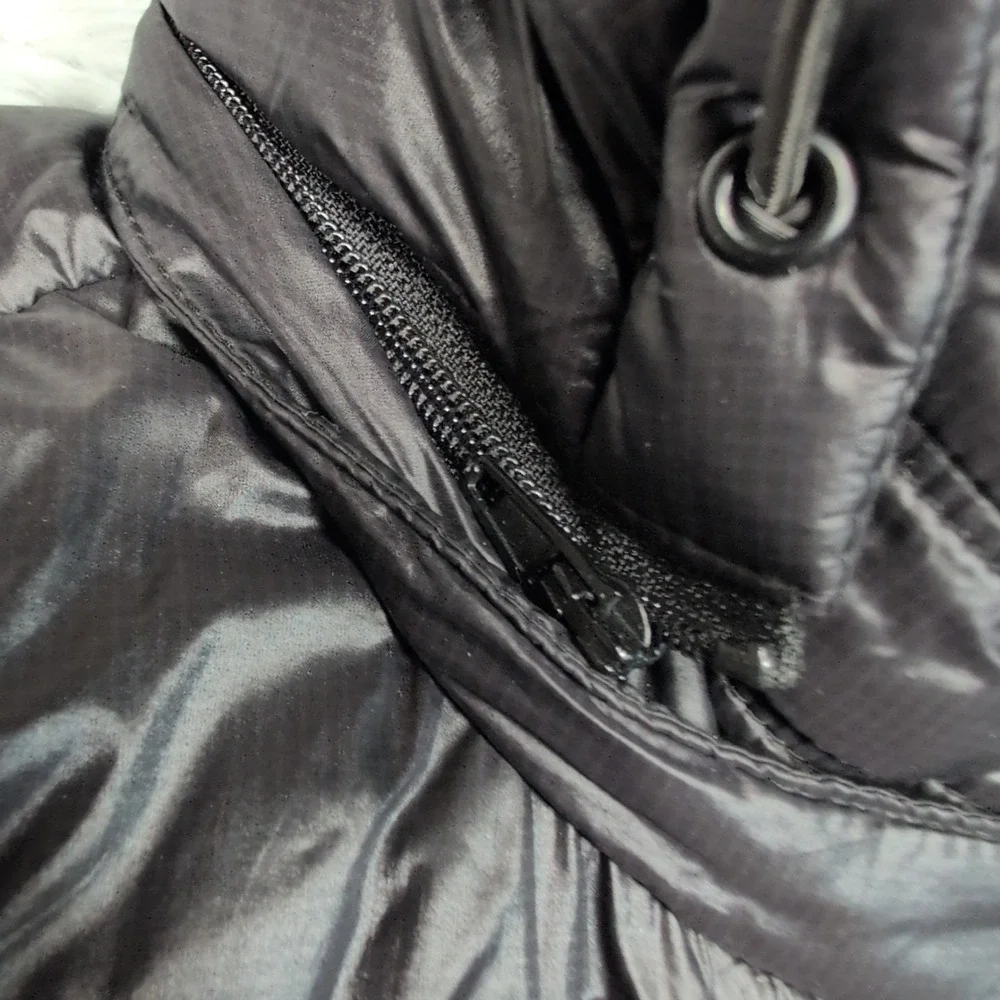 Michael Kors Vest Womens M Black‎ Removable Hood Gorpcore Comfy Zip Up Pockets